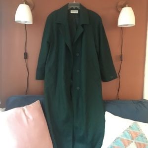 Vintage Forecaster of Boston Hunter Emerald Green Wool Trench Coat